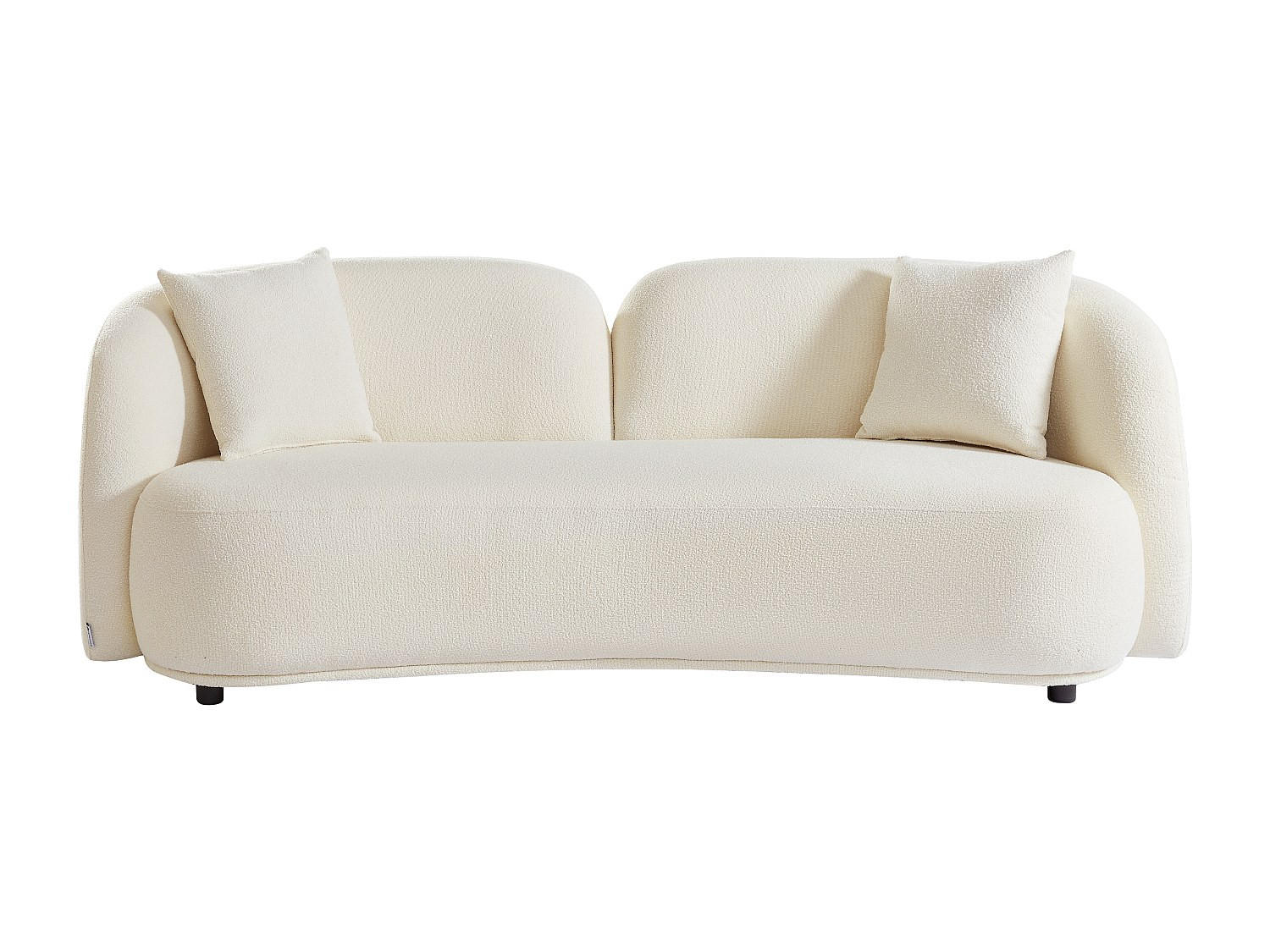 SOFA - 3 Personen - stoff - weiß Linoria - Weiß, Holz/Textil (226/81/93cm) - Vente-Unique