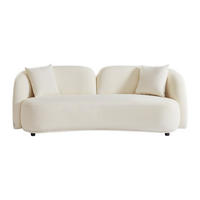 SOFA - 3 Personen - stoff - weiß Linoria - Weiß, Holz/Textil (226/81/93cm) - Vente-Unique