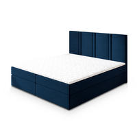 BOXBETT LARIO 160x200 cm mit Matratze und Topper - Blau - Blau, Holz (160/200cm) - MASSENO
