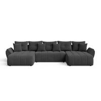 ECKSOFA Decor U Anthrazit - Anthrazit, Holz/Textil (382/192cm) - Graingold