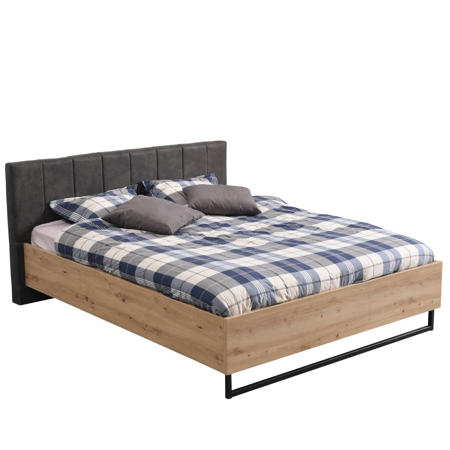 Homestyle4u Holzbett Braun 160x200 cm