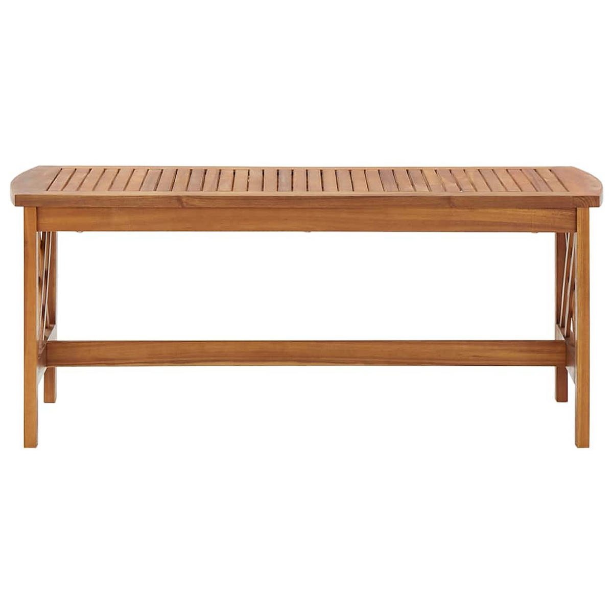 COUCHTISCH mit Lamellendesign, 102/50/43 cm, aus Massivholz Akazie - Braun, Holz (102/50/43cm) - vidaXL