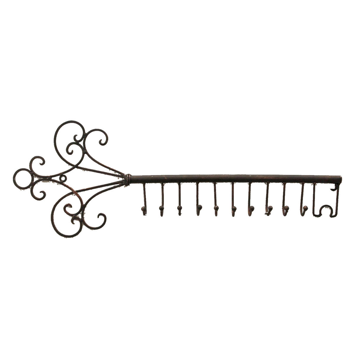 SCHLÜSSELHÄNGER Hakenleiste 56cm - Braun, Metall (56/20/3cm) - DanDiBo