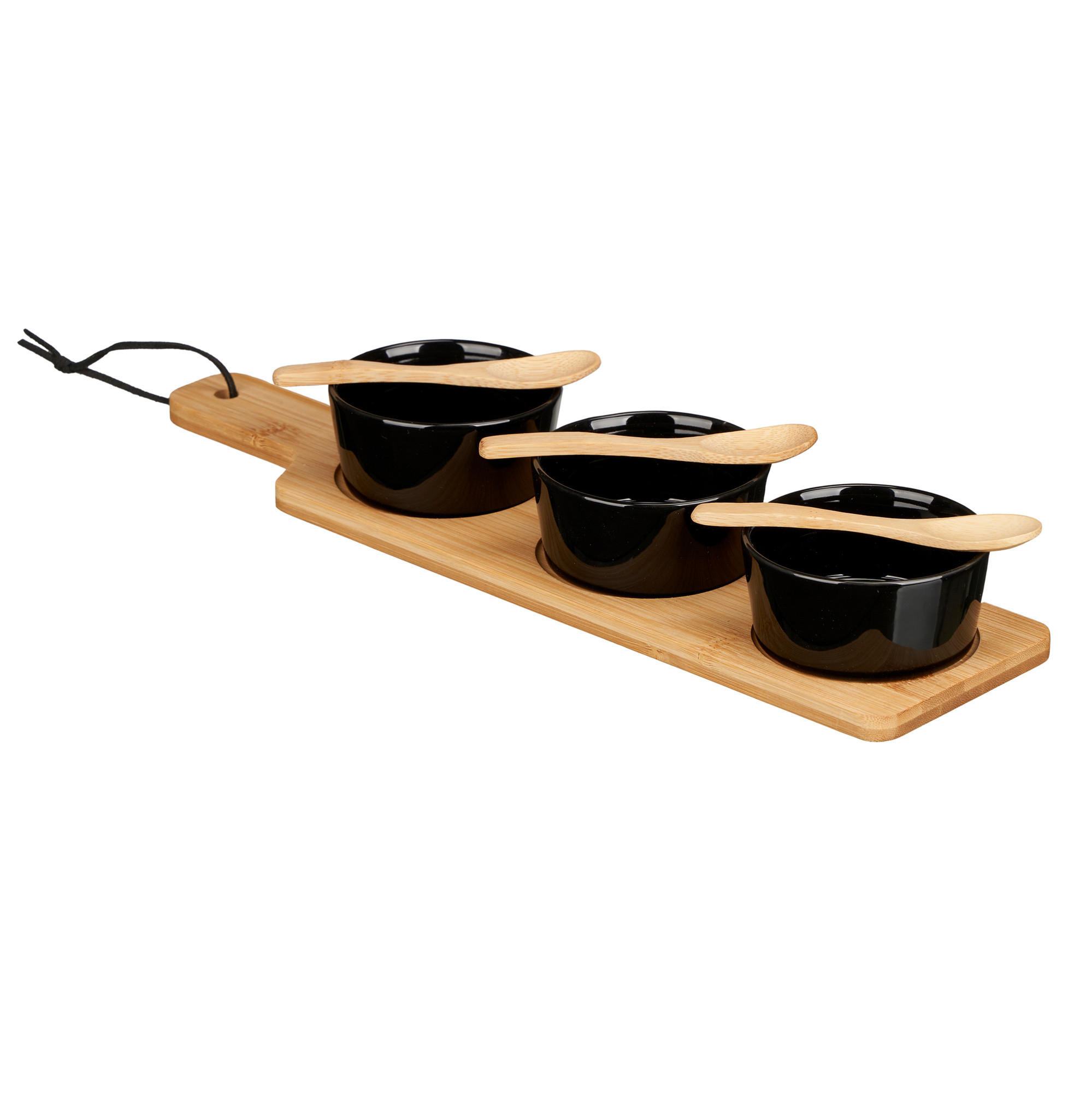 SCHALEN für Snacks Bumy Schwarz 39/10,5/6 cm - Schwarz, Keramik (10.5/6/39cm) - Kinvara