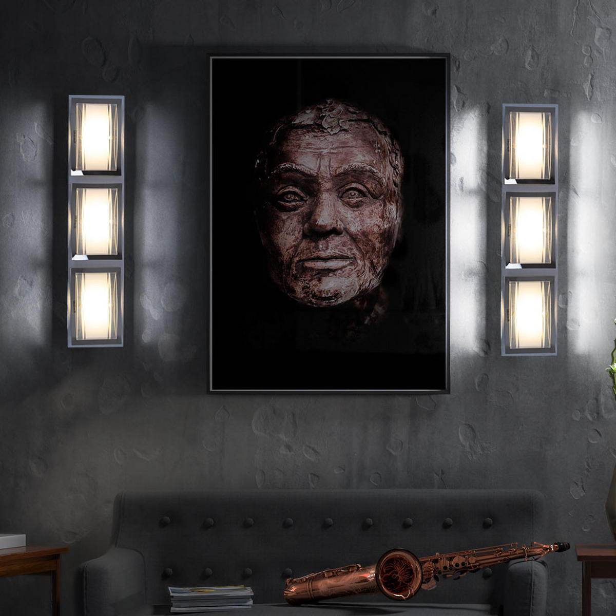 LED WANDLEUCHTE ADONIA Silber Aluminium Glas klar satiniert - Silberfarben, Glas (10/6.5/45cm) - Esto