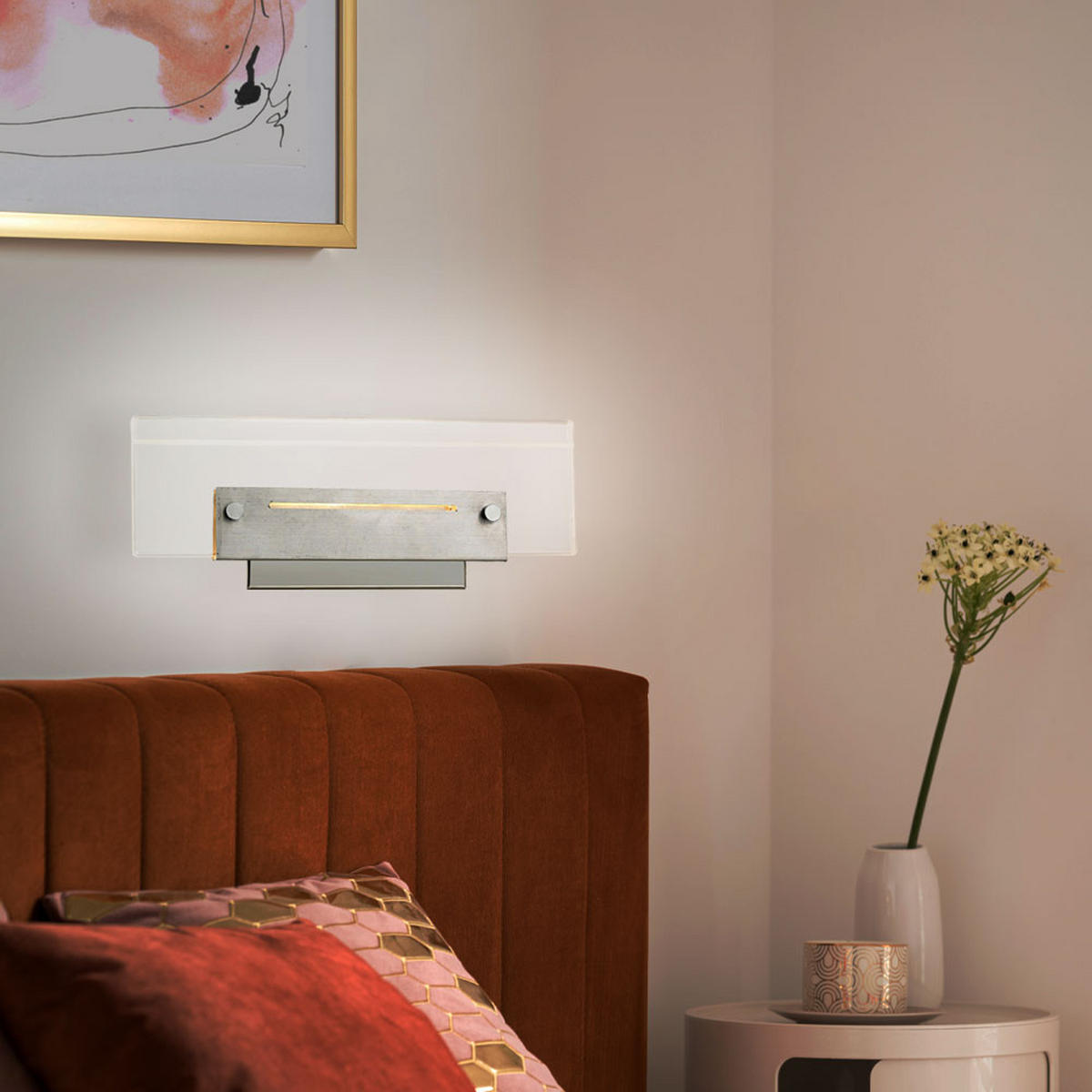 LED WANDLEUCHTE Metall Chrom Silber - Silberfarben, Metall (11/5.5/26cm) - Esto