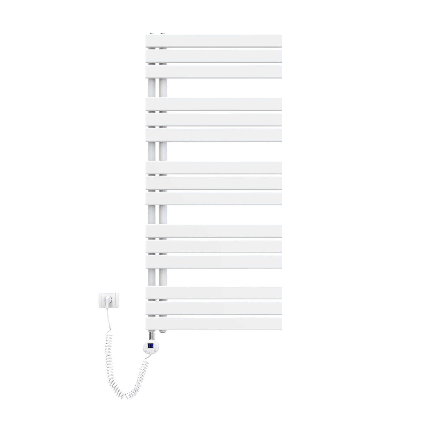 HEIZKÖRPER Elektrisch WLAN Thermostat Weiß 132/60 cm - Weiß, Metall (60/132/5.9cm) - EMKE
