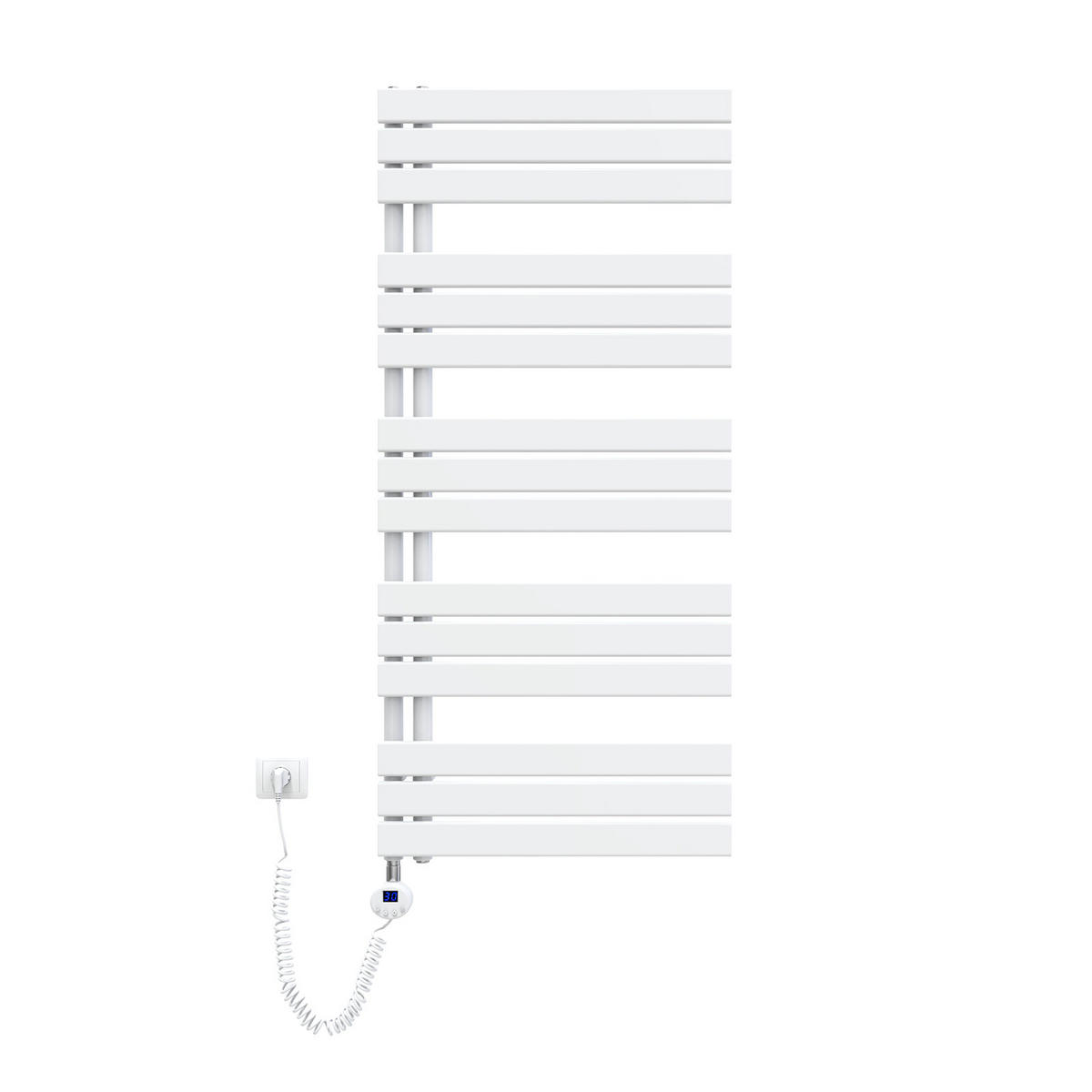 HEIZKÖRPER Elektrisch WLAN Thermostat Weiß 132/60 cm - Weiß, Metall (60/132/5.9cm) - EMKE