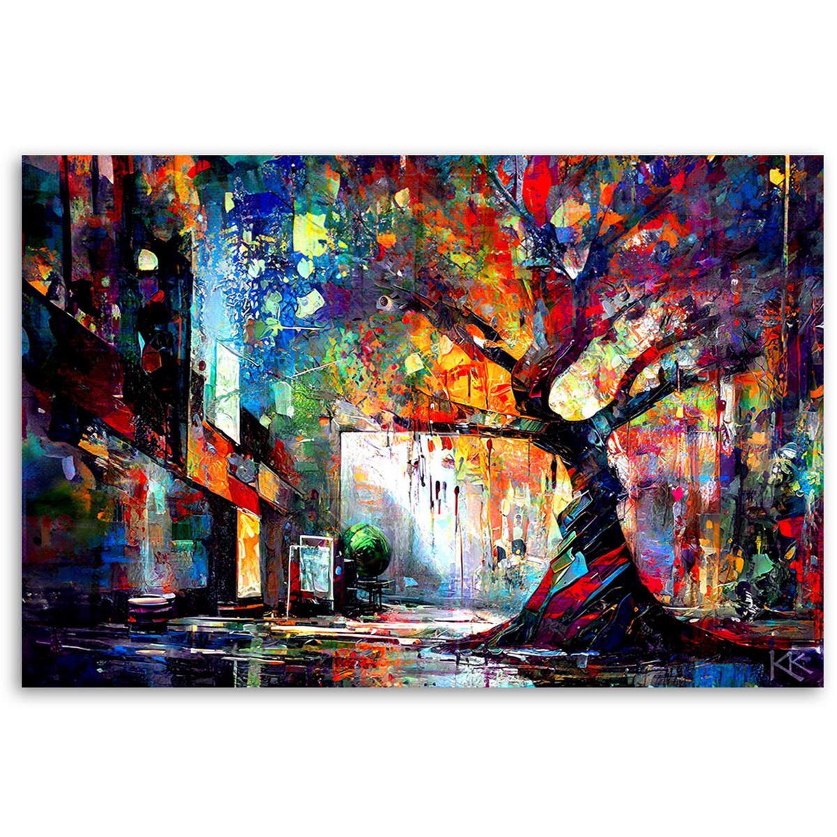 KUNSTDRUCK Lila 60/40 cm - Lila, Textil (60/40cm) - KUNSTLOFT