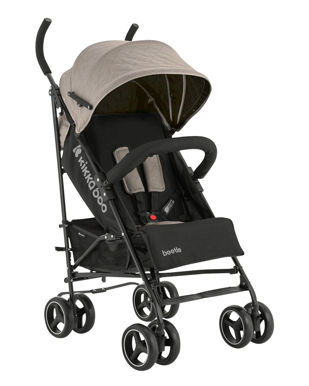 KINDERWAGEN Käfer braun Stahlrahmen, Korb, abnehmbare Vorderräder, Fußstütze - Beige, Metall (78/48/104cm) - Kikka boo
