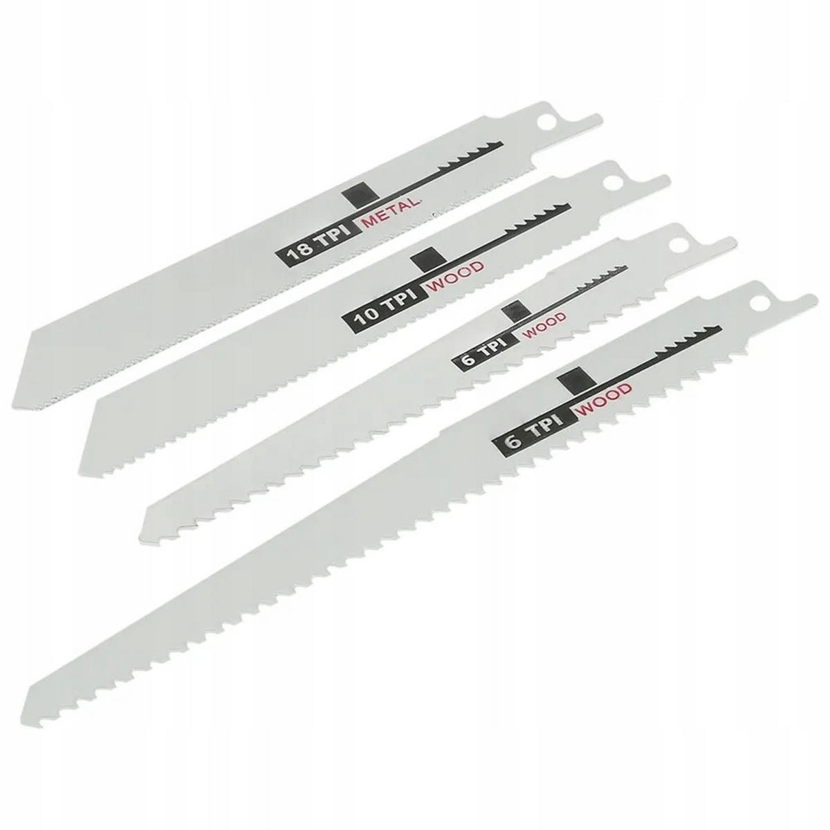 SÄBELSÄGEBLATT Universal 4-tlg. Set, 3x 150 mm 1x 200 mm, 19 mm, 6/10/18 TPI, Holz/Metall/PVC - Multicolor, Kunststoff/Metall (10/10/10cm)