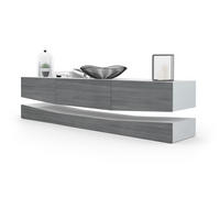 LOWBOARD City Fronten in Avola-Anthrazit - Anthrazit, Holzwerkstoff (178/48/39cm) - Vladon