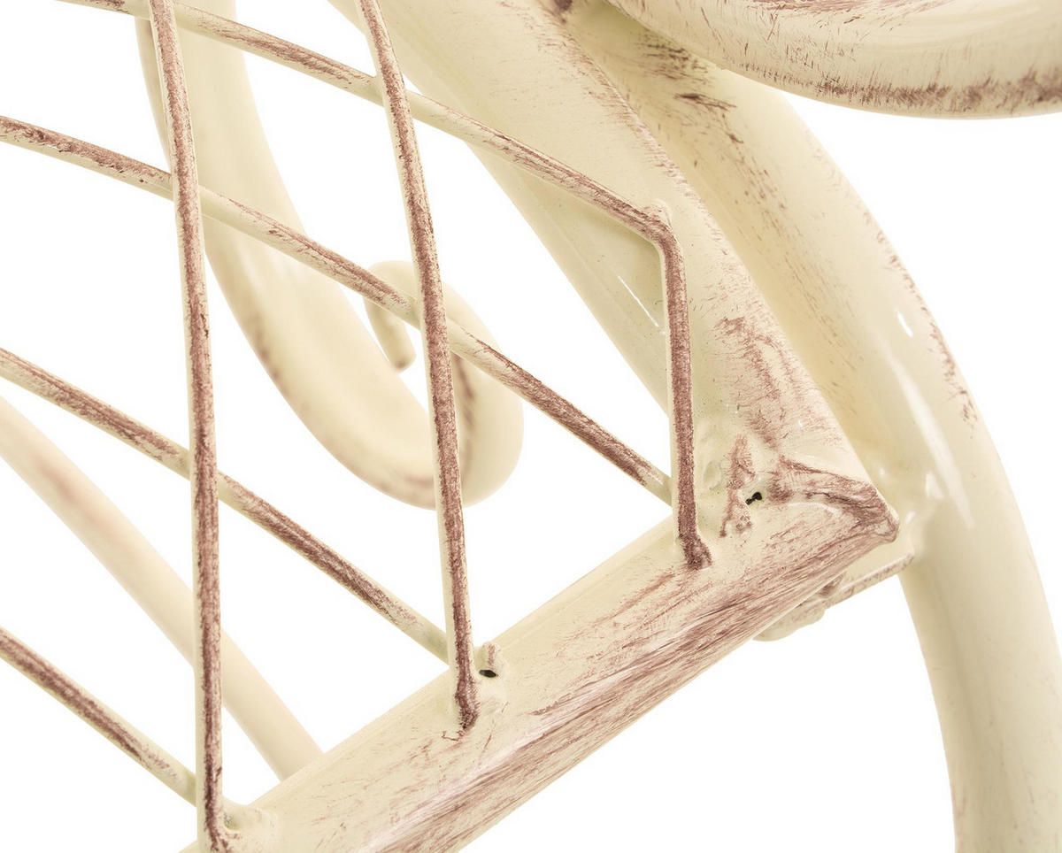 GARTENBANK Todor Metall Beige 113x47x89cm Metallbank - Beige, Metall (113/89/47cm) - DELUKE