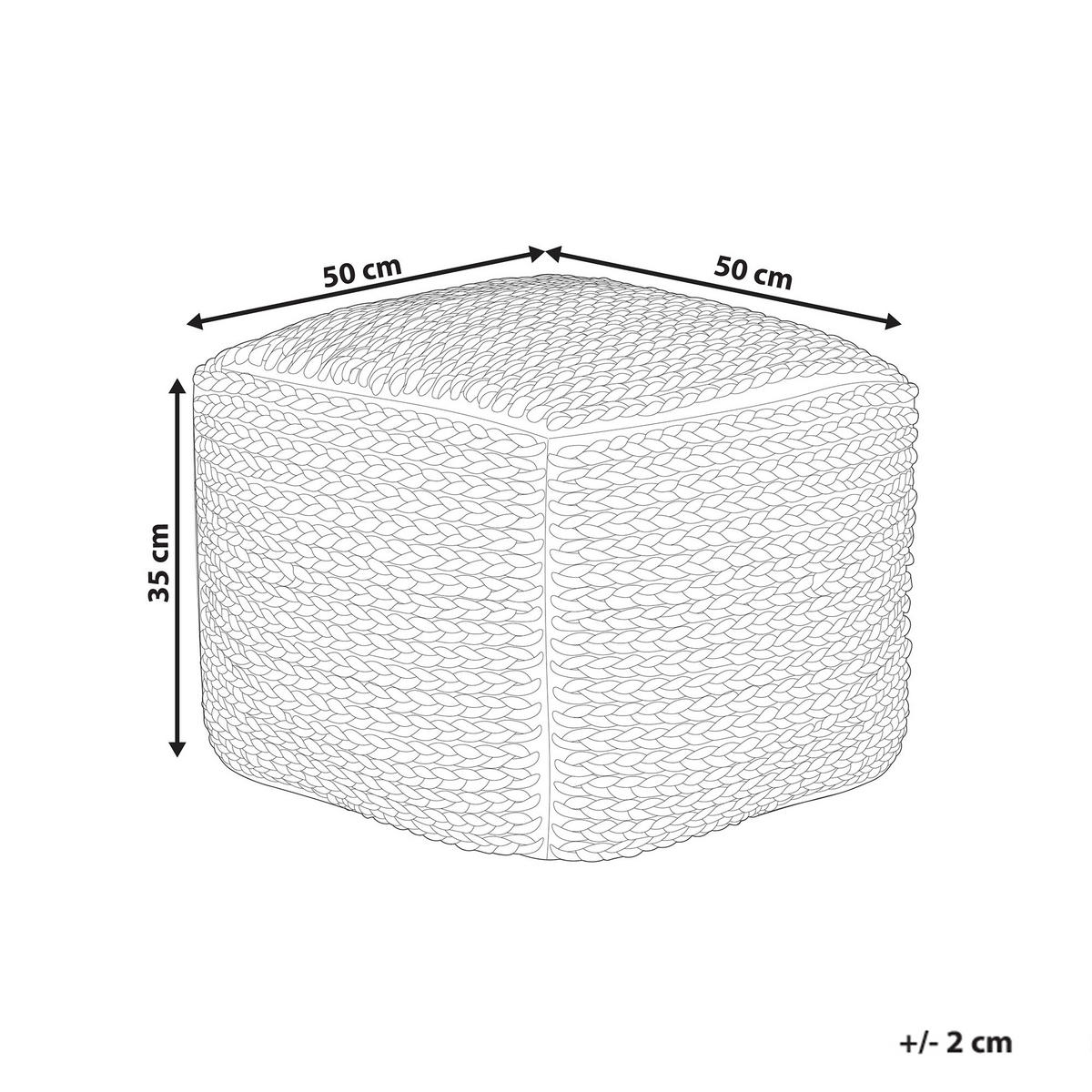 PUF Bavlna Světle béžový Daman - béžová, plast (50/35/50cm) - Beliani