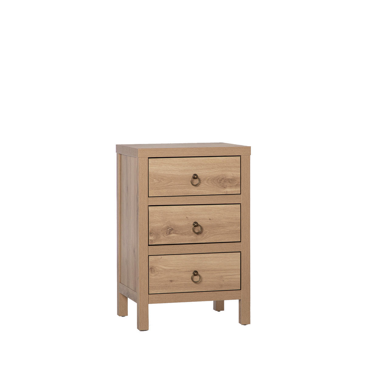 NACHTTISCH 3 SCHUBLADEN Livorno Natürlich 45 cm x 70 cm - Naturfarben, Holzwerkstoff (45/70/39cm)