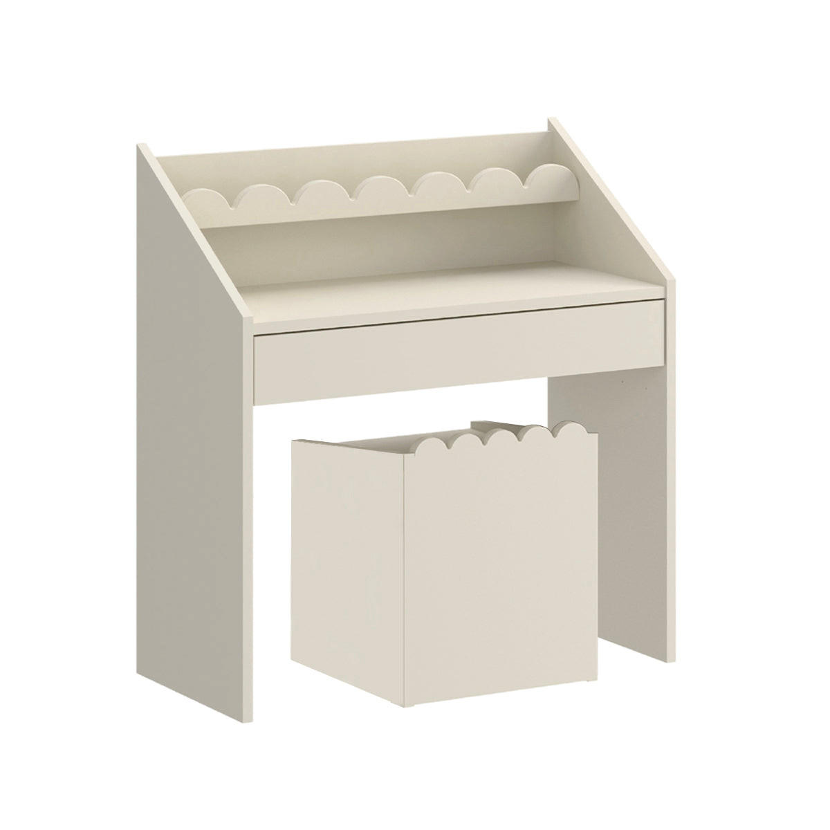 PISALNA MIZA Book Nook Bež - bež, leseni material (71/76/33cm) - Petits-meubles