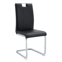 SCHWINGSTUHL DE-36785 2er-Set mit PU-Bezug und bogenförmigem Design Schwarz - Silberfarben/Schwarz, Metall (40.5/98/52cm) - ComfortXL