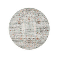 VINTAGE-TEPPICH George waschbar ø 120 cm rund - Türkis, Kunststoff (120/120cm) - benuta