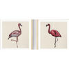 POSTER Set Mit 3 Flamingos Tiere 20X20cm Schwarzer Rahmen - Schwarz, Papier (20/5/20cm) - Nacnic