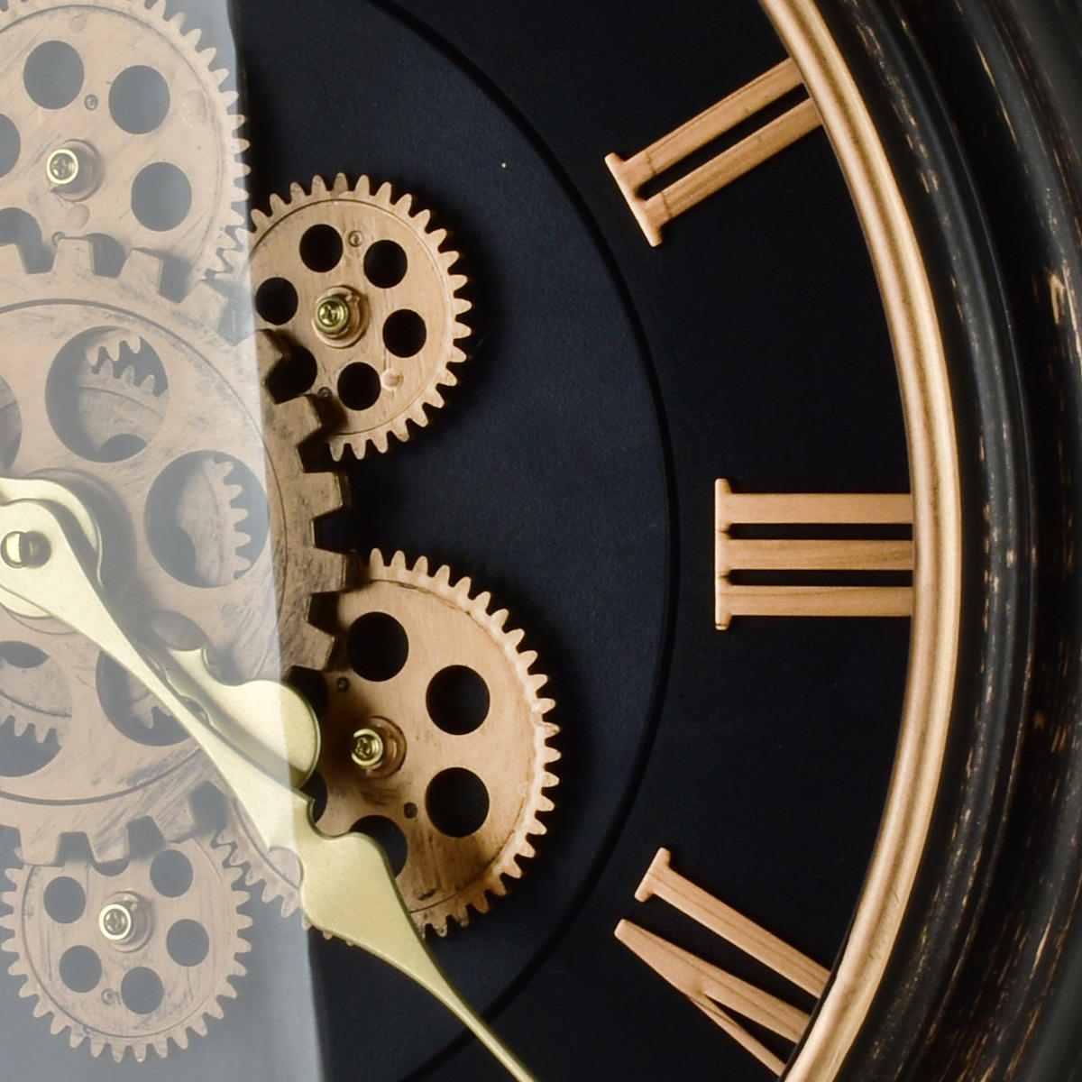 WANDUHR Ramsey schwarz 45/45/45 cm Kunststoff - Braun, Kunststoff (45/45/45cm) - Mondex