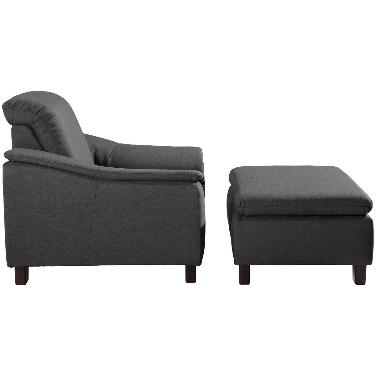 POLSTERSESSEL Kaylil Flachgewebe anthrazit - Anthrazit, Kunststoff (87/82/100cm) - 58aufmkessel