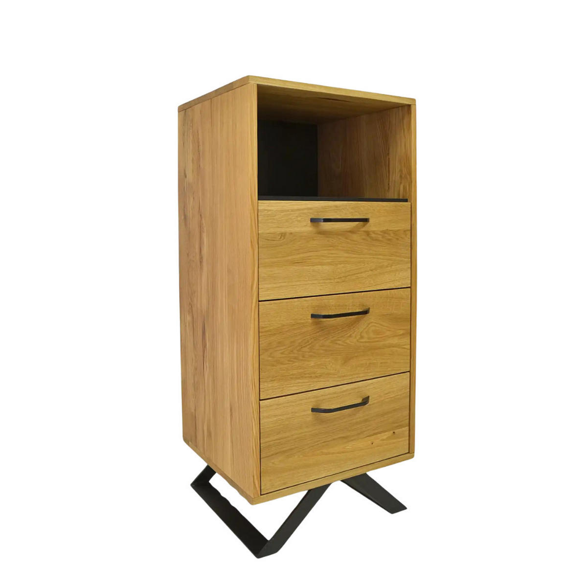 EICHENHOLZSCHRANK mit Schubladen für Wohn- und Schlafzimmer JORGEN - Eichefarben, Holz (50/115/45cm) - Rawood Furniture