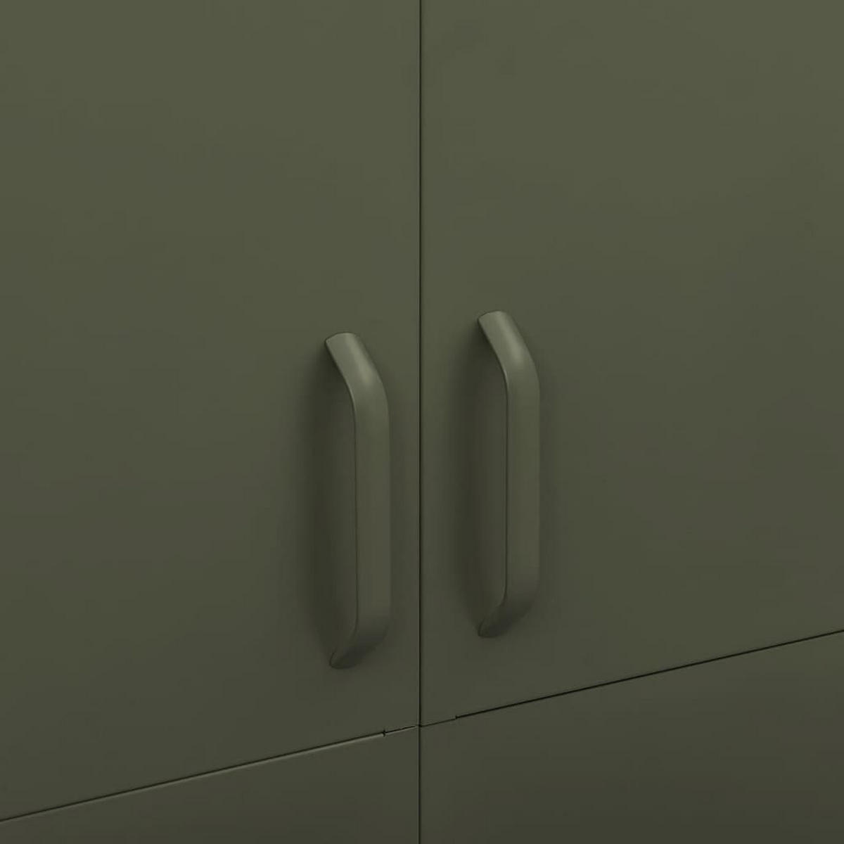 KLEIDERSCHRANK 2-Türig mit 4 verstellbaren Fächern 90/50/180 cm aus Stahl Olivgrün - Olivgrün/Grün, Metall (90/180/50cm) - vidaXL