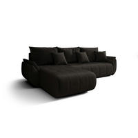 ECKSOFA mit Schlaffunktion TOKYO R Monolith 95 Rechts - Dunkelbraun, Textil (280/185cm) - Bedante