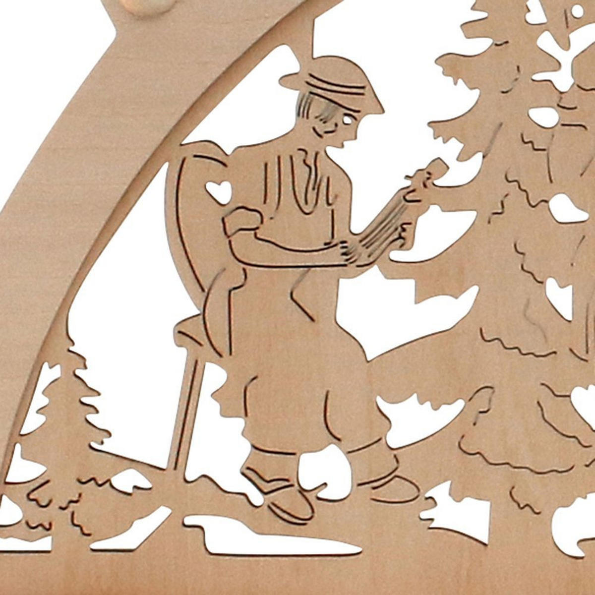 SCHWIBBOGEN Bergleute filigran 7-flammig - Multicolor, Holz (0.1/1/0.1cm) - Dekoteam24