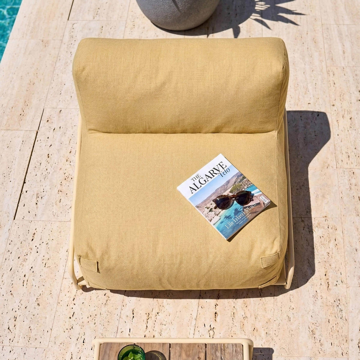 LOUNGESESSEL, hellgelb - Gelb, Textil (97/77/97cm) - Oviala