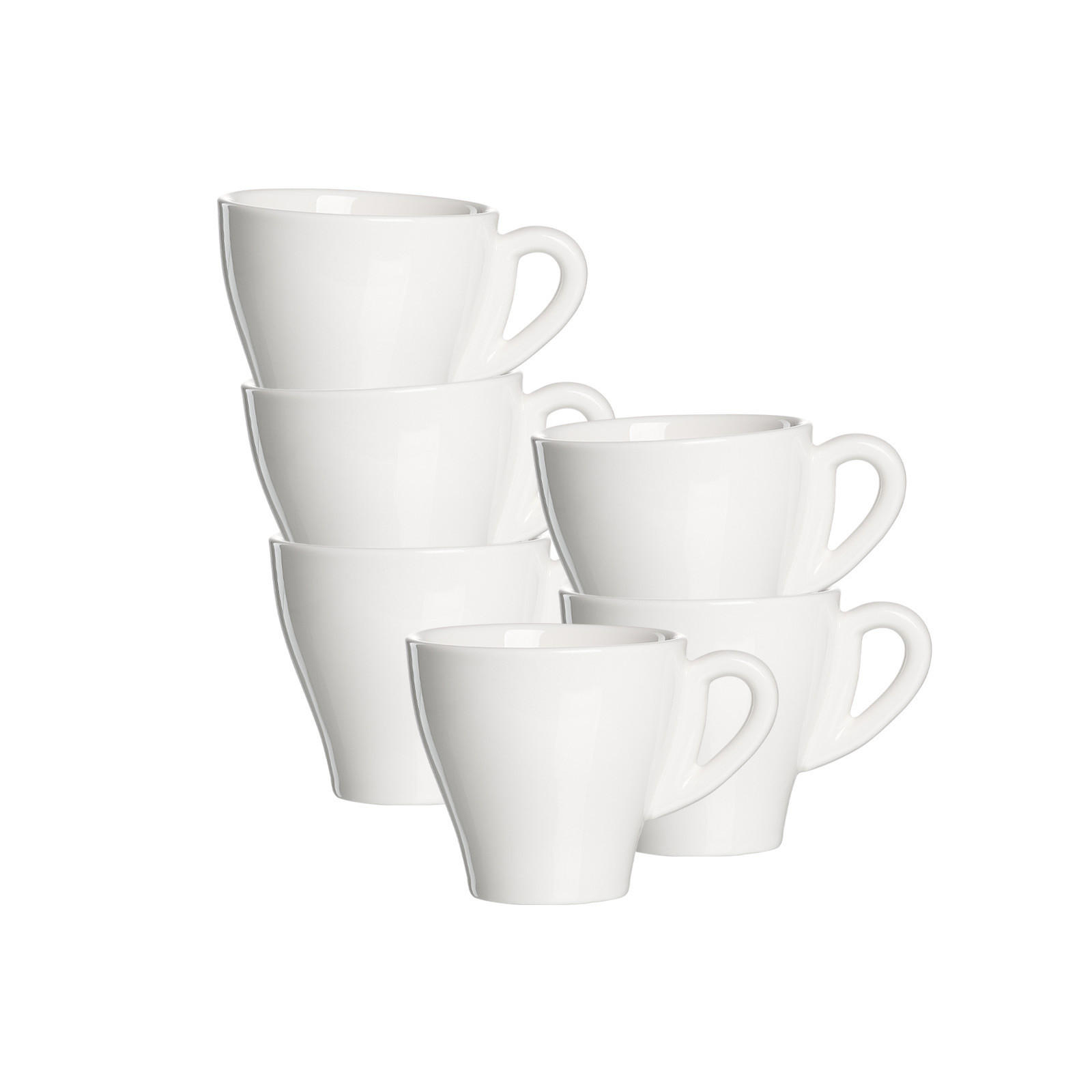 KAFFEETASSEN Bari weiß 150 ml 6er Set - Weiß, Keramik (0.15L) - Ritzenhoff Breker