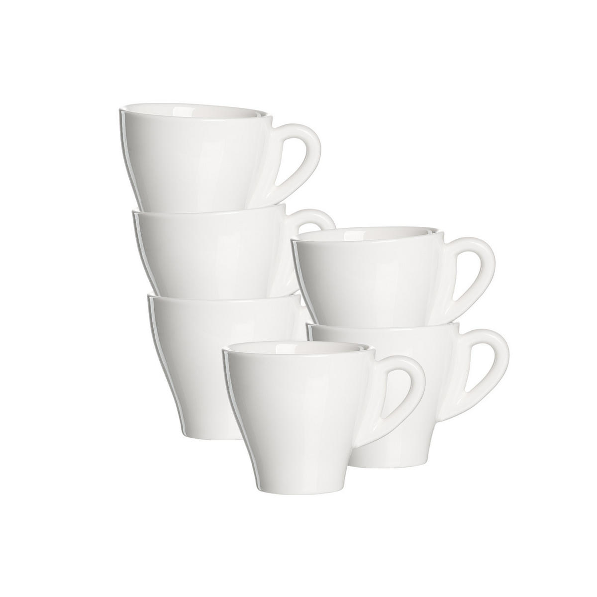 KAFFEETASSEN Bari weiß 150 ml 6er Set - Weiß, Keramik (0.15L) - Ritzenhoff Breker
