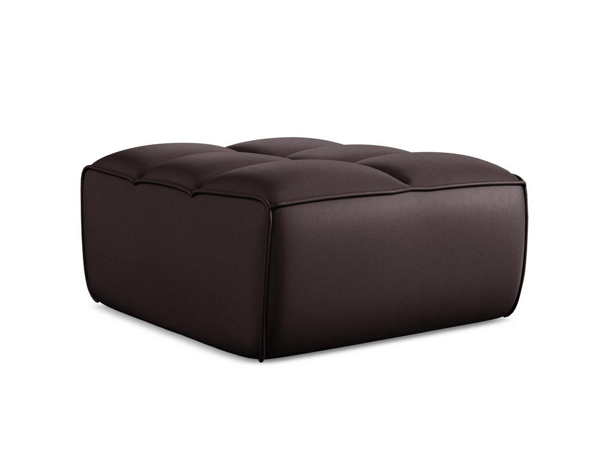 POUF Kunstleder Violett - Blau/Pflaume, Leder/Kunststoff (80/43/93cm) - Makamii