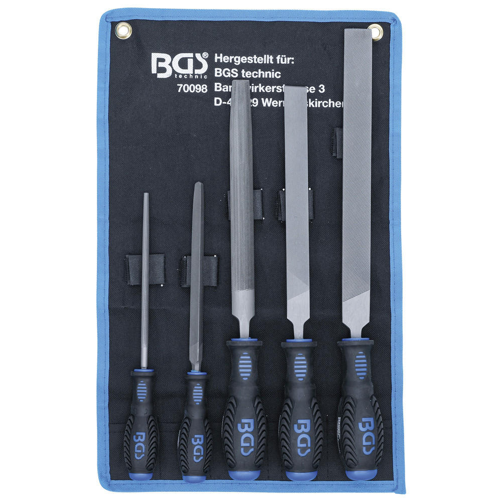 WERKSTATTFEILEN-SATZ 5-tlg. - Multicolor, Kunststoff (130/18/18cm) - BGS technic