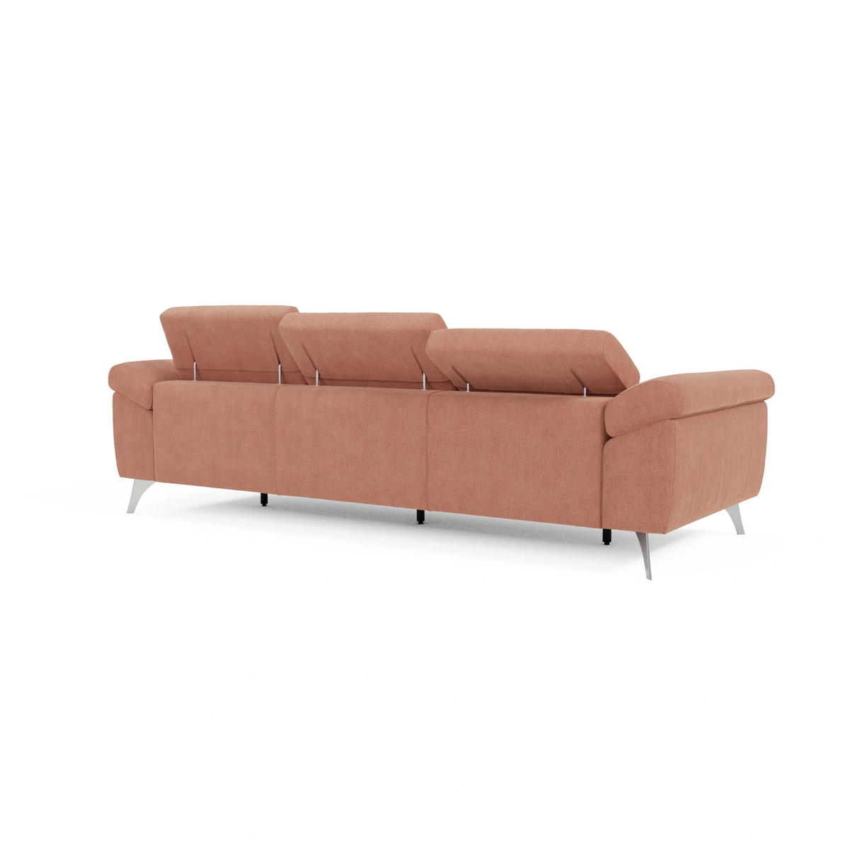 LINEARSOFA Donatello - Hellrosa, Metall (265/76/102cm) - Divani.store