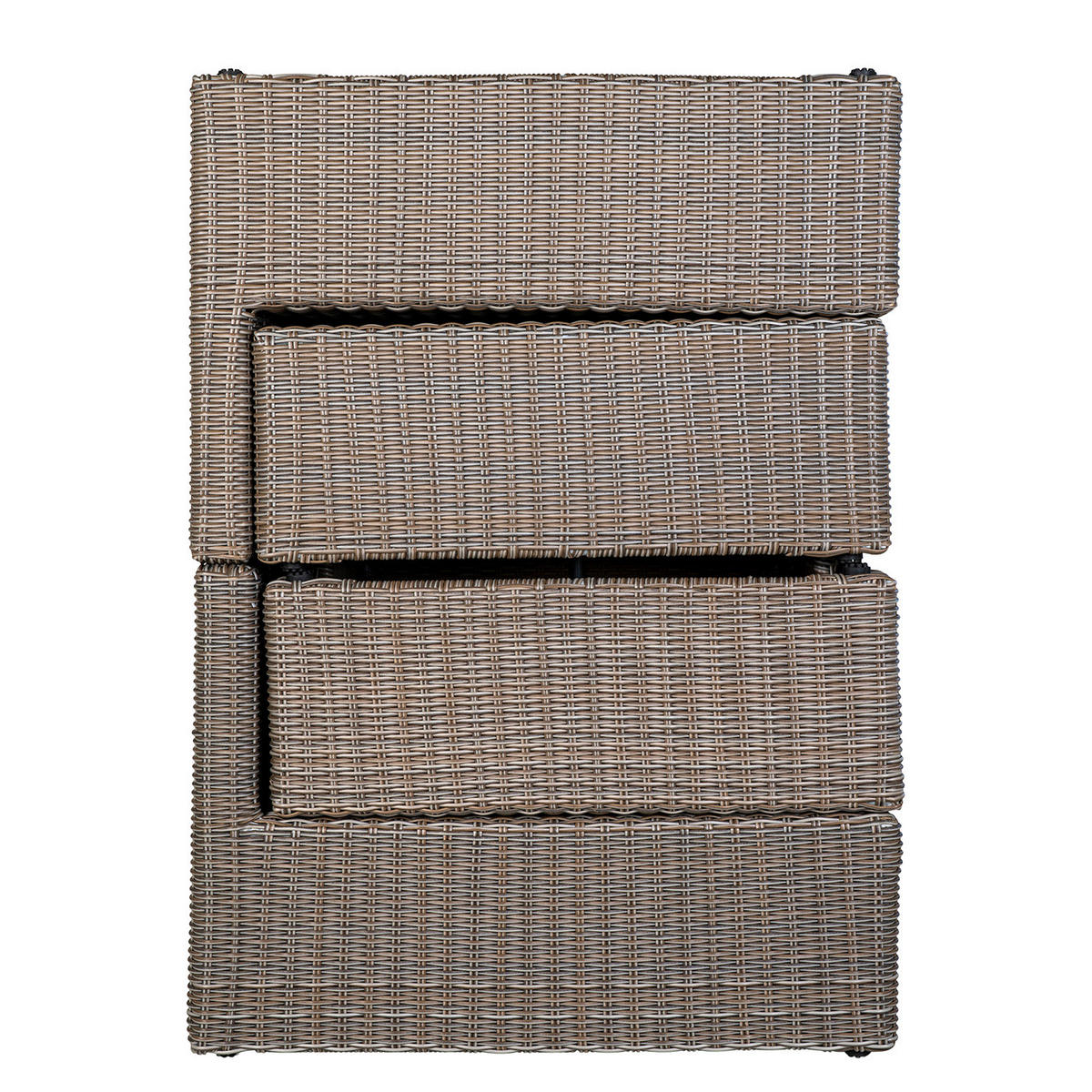 LOUNGESET - 5-teilig - Aluminium / Polypropylen - Grau - Grau, Kunststoff/Textil - home24