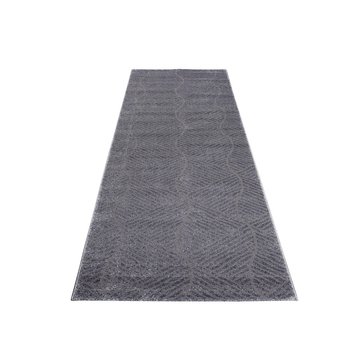 KURZFLOR-TEPPICH Fancy 904 Grau 80x300 cm - Anthrazit/Grau, Textil (80/300cm) - carpet city