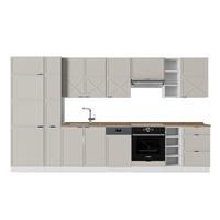 KÜCHENZEILE Fame-Line GrauBeige/Weiß 355 cm, AP Eiche - Weiß/Grau, Holzwerkstoff (355/81.6/60cm) - Vicco