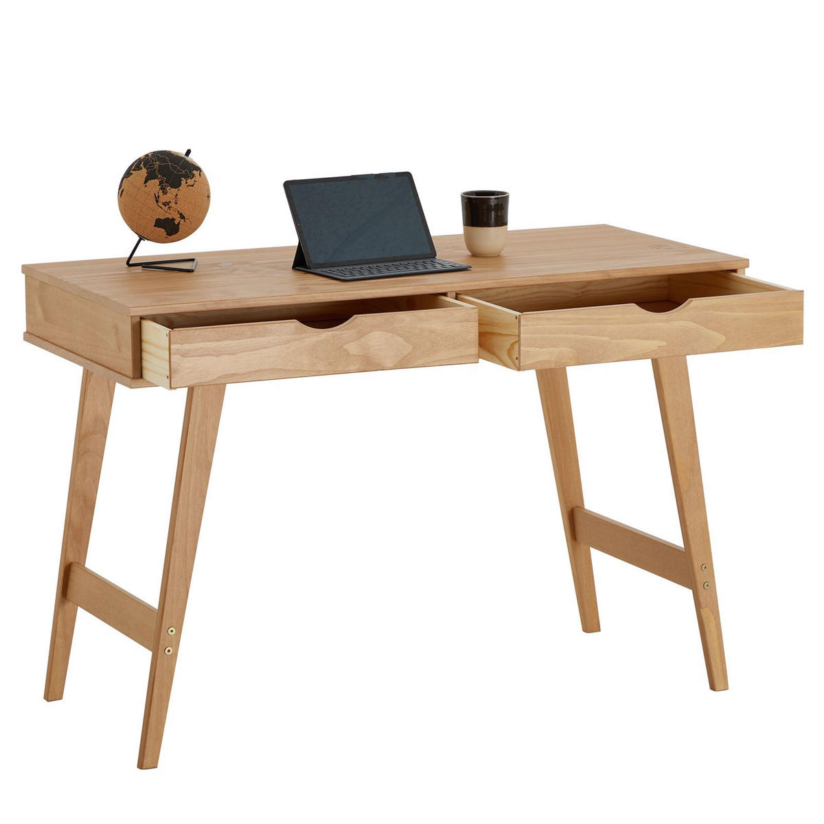 SCHREIBTISCH MILO braun - Braun, Holz (50/110/75cm) - IDIMEX