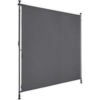 KLEMMMARKISE Taija,leichtgängige Handkurbel,dunkelgrau - Dunkelgrau, Kunststoff (158/310cm) - tectake
