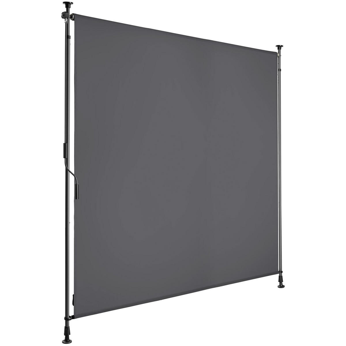 KLEMMMARKISE Taija,leichtgängige Handkurbel,dunkelgrau - Dunkelgrau, Kunststoff (158/310cm) - tectake