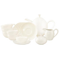 TEESERVICE Savona Fine Diamond creme 15er Set - Creme, Keramik (1/1/1cm) - Seltmann Weiden