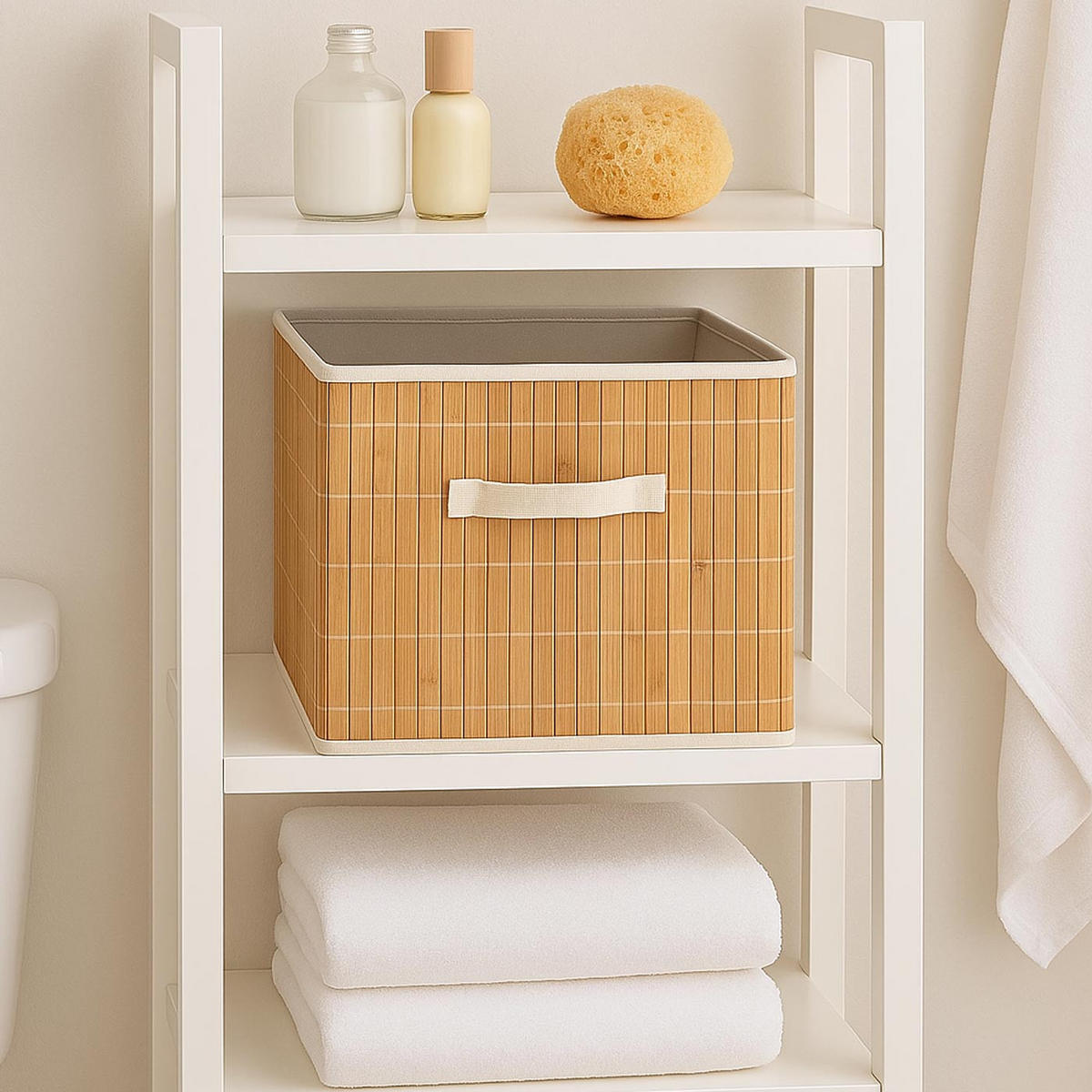 SKLÁDACÍ box hnědý, sada 4 ks - hnědá, dřevo (32/32cm) - MCW