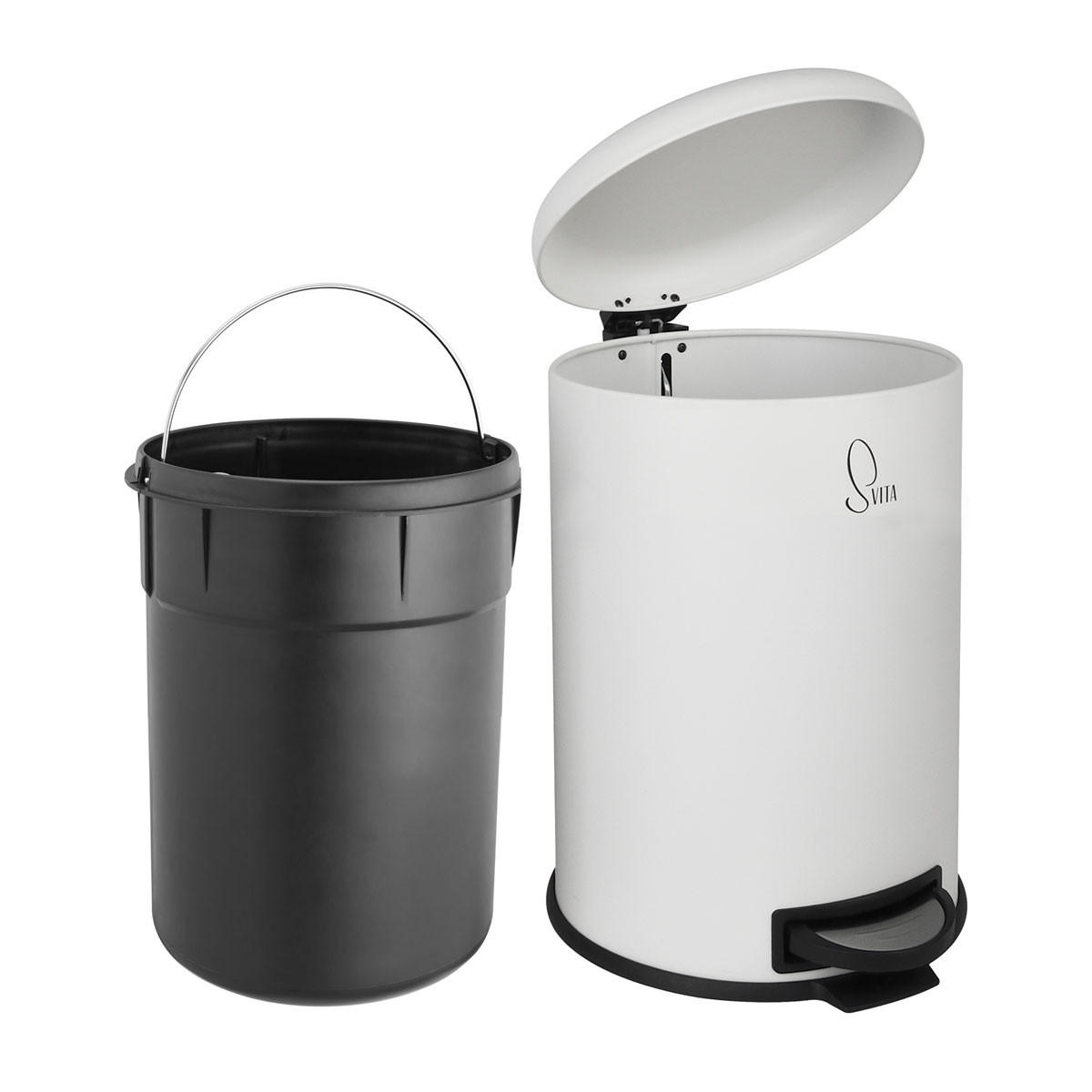 MÜLLEIMER T20 - Weiß, Metall (31/44/31cm) - SVITA