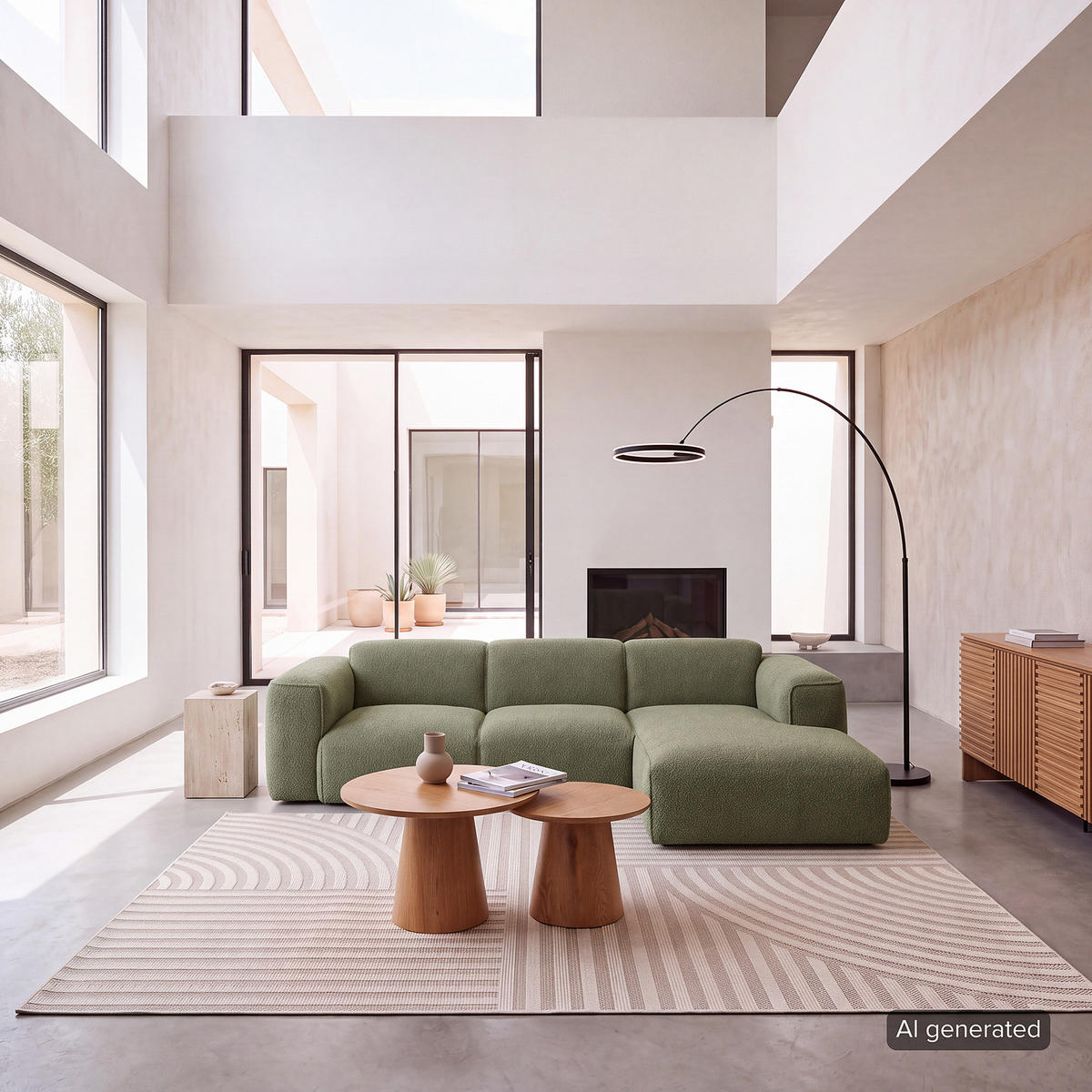 3-SITZER ECKSOFA mit Longchair - Schwarz/Grün, Kunststoff/Textil (251/173cm) - home24