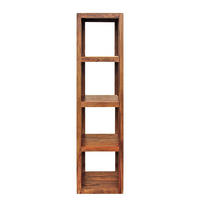 REGAL - Sheesham massiv - Sheeshamfarben, Holz (50/180/36cm) - home24