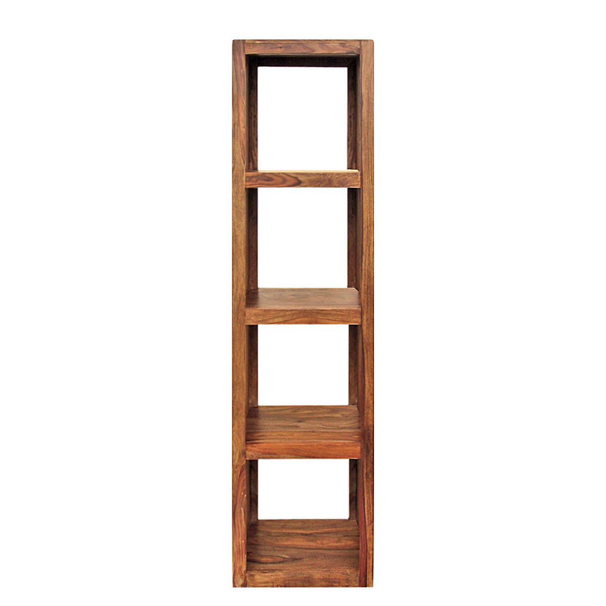 REGAL - Sheesham massiv - Sheeshamfarben, Holz (50/180/36cm) - home24