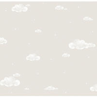 TAPETE kleine Wolken 53 cm x 10 m - Beige, Papier (53/0.1cm) - Sanders & Sanders