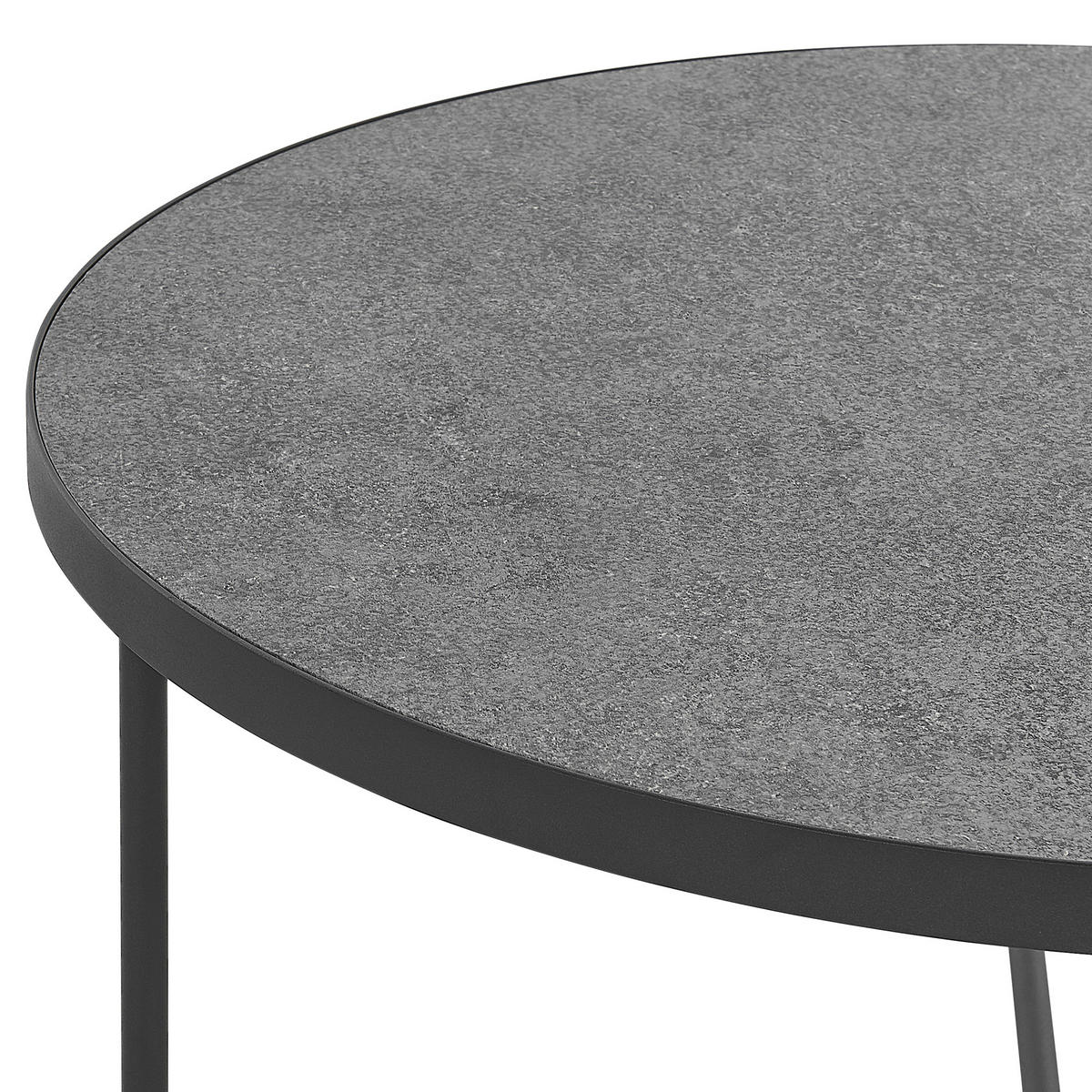 KAFFEETISCH grau/schwarz 80 cm MELODY Melody - Schwarz/Grau, Holzwerkstoff (80/80/40cm) - Beliani