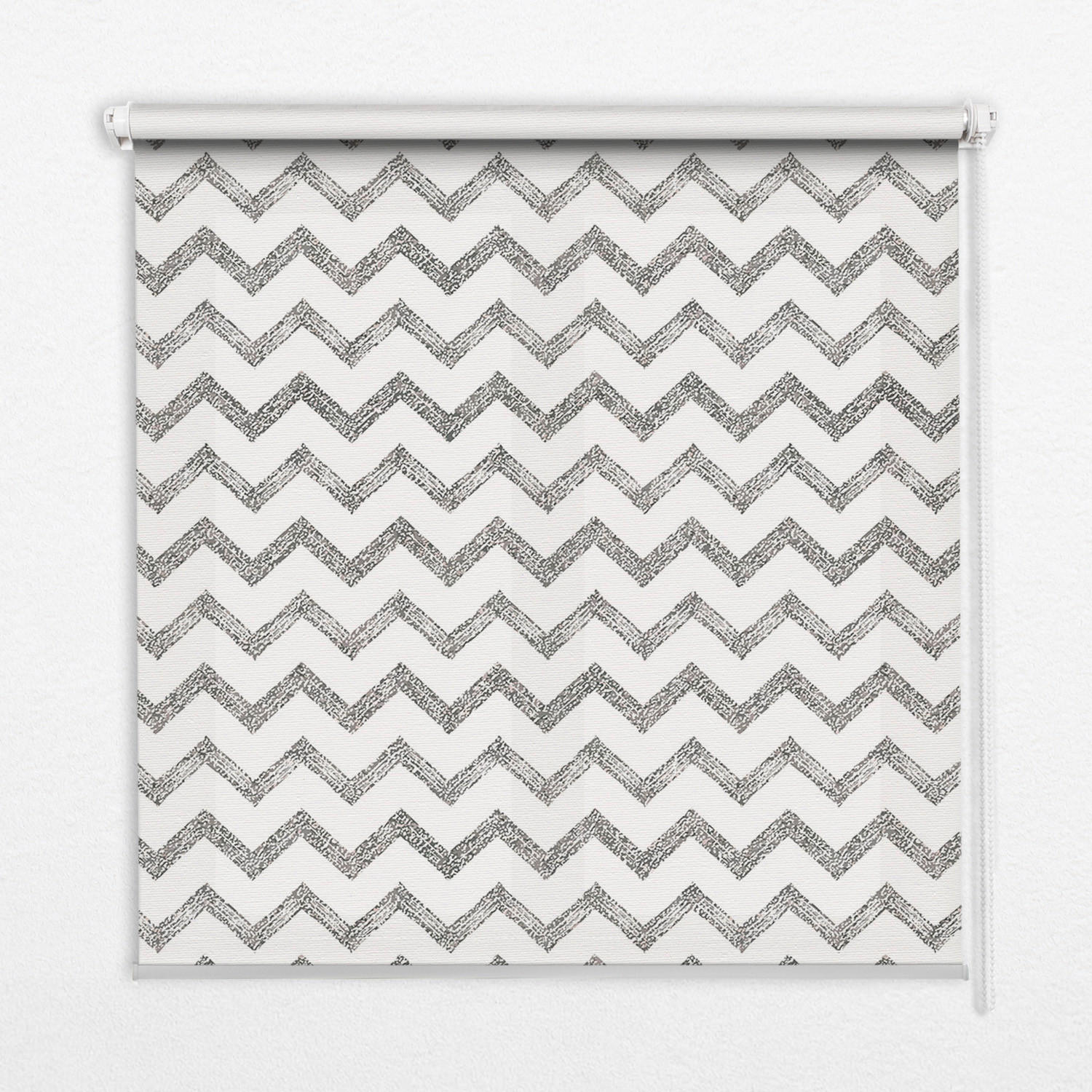 TULUP VNITŘNÍ roleta - okenní roleta - roleta - 140x140 cm - Šedé horizontální klikaté čáry